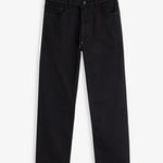 The Jeans Relaxed Straight Fit in Jet Black — front view showing the straight leg silhouette