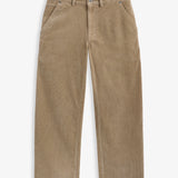The Lille Cord Carpenter Pant in dark sand — front view showcasing the corduroy texture