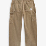 The Lille Cord Carpenter Pant in dark sand — back view showing utility pockets