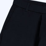 The Proper Pant Classic Straight Fit in navy — close-up of the waistband and side pocket