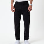 The Proper Pant Regular Fit in black — front view showing the clean straight leg silhouette