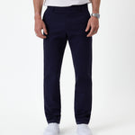 The Proper Pant Regular Fit in navy — front view showing the straight leg silhouette