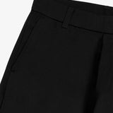 The Proper Pant Relaxed Straight Fit in black — close-up of the waistband and side pocket