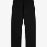 The Proper Pant Relaxed Straight Fit in black — laid flat without drawcords.