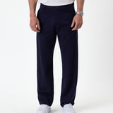 The Proper Pant Relaxed Straight Fit in navy — front view showing the straight leg silhouette