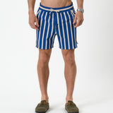 The Shorts in nautical stripe — featuring vertical blue and white stripes