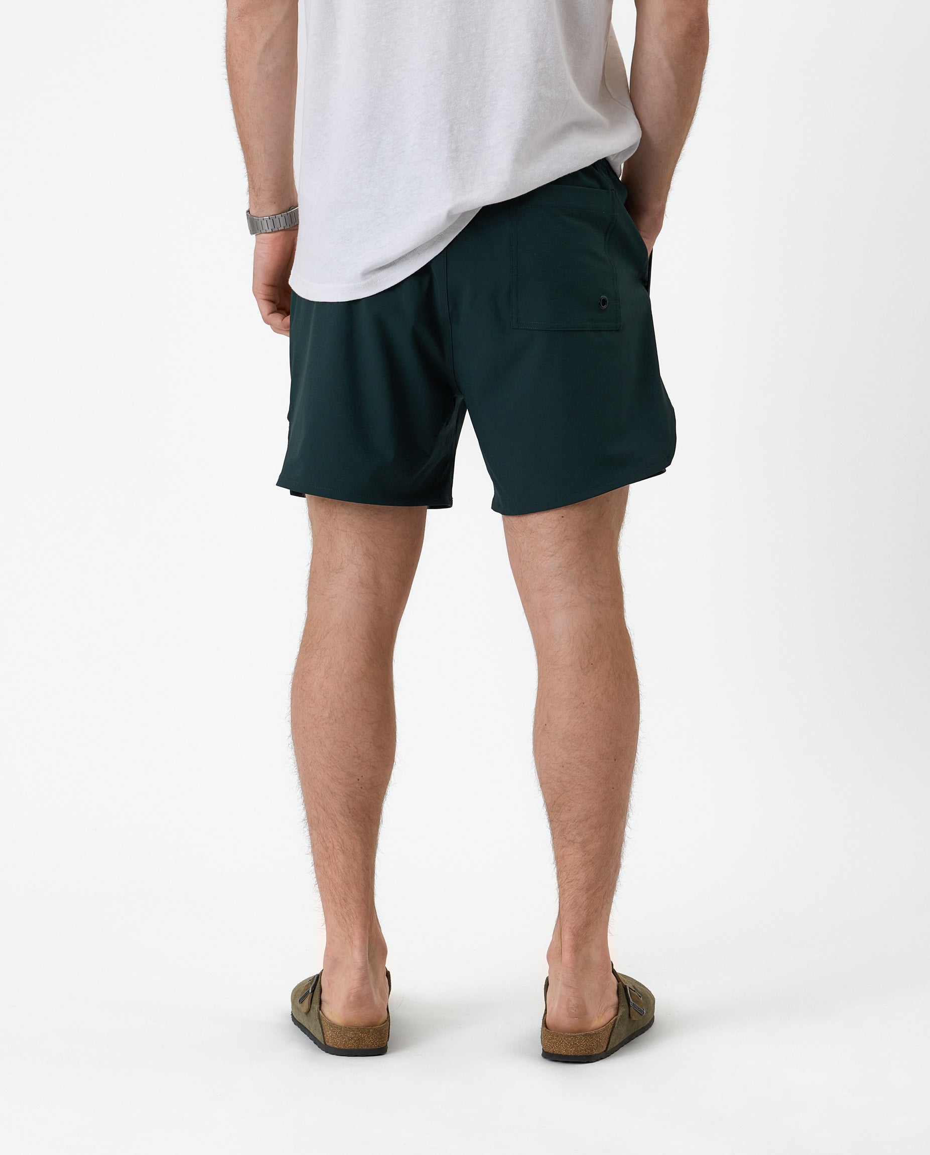 The Shorts in pine — back view showing the rear pocket and fit