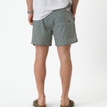 The Shorts in tile — back view showing the geometric pattern