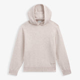 The Toulouse Hoodie in beige — front view showing knit texture