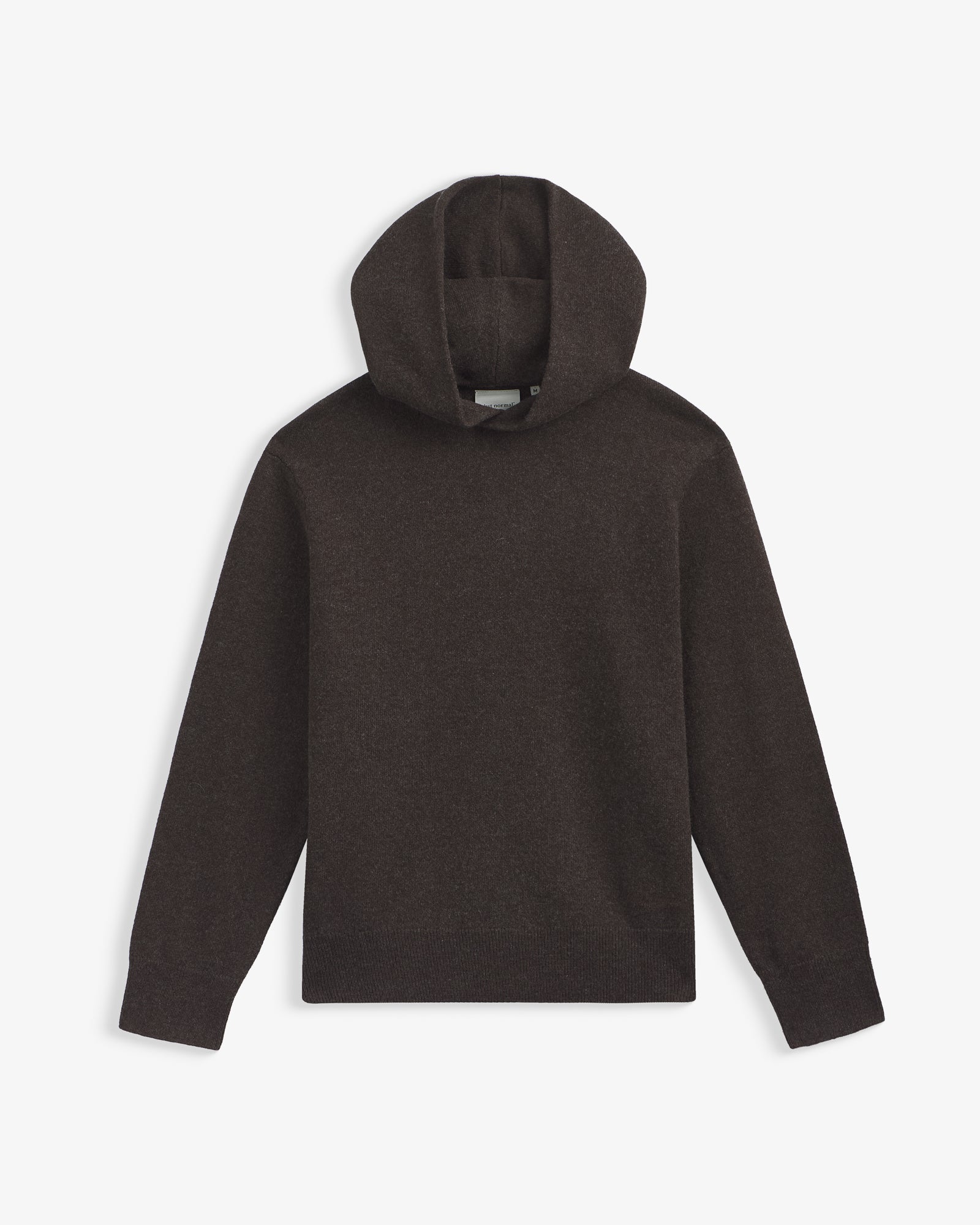 The Toulouse Hoodie in brown melange — front view against a white background
