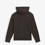 The Toulouse Hoodie in brown melange — back view showing the hood and C'est normal branding