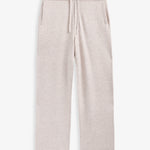 The Toulouse Pant in beige — front view showing the elasticated drawstring waist