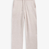 The Toulouse Pant in beige — front view showing the elasticated drawstring waist