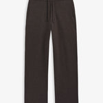 The Toulouse Pant in brown melange — front view with a drawstring waistband