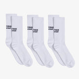 The Athletique Socks White 3-Pack